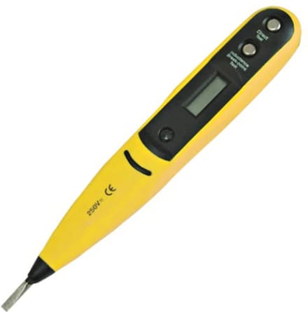 Digitale voltage tester - 12 tot 250V - Met LCD schermpje