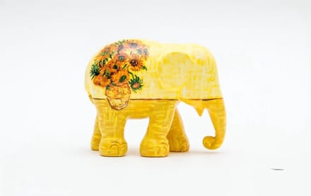 Sunflowers 15cm Handgemaakt Olifantenstandbeeld