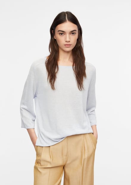 T-shirt van rekbaar materiaal dames COMMA