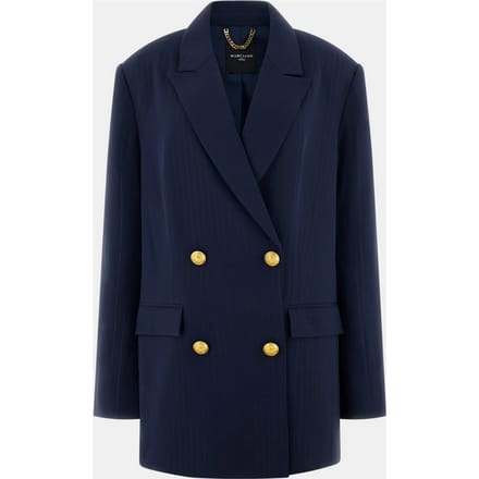 Dun gestreept jasje donkerblauw vrouw