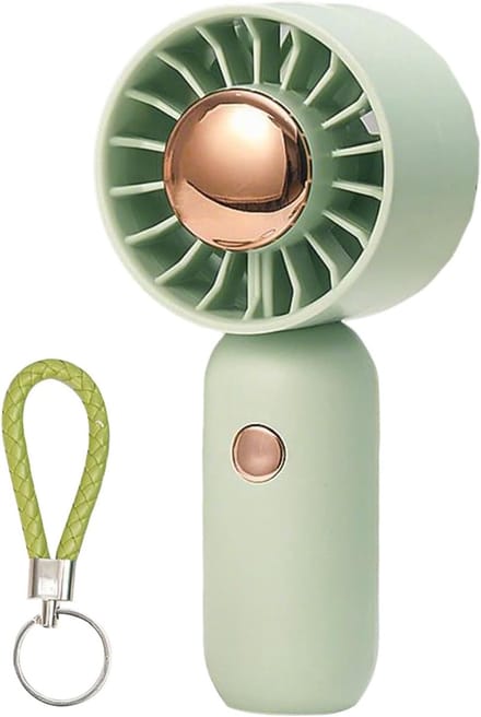 Handventilator - Draagbare Fan - Persoonlijke Verkoeling - Stille Werking - 13x55x13 cm - Groen