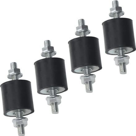 4x Rubber Trillingsdempers met Schroefdraad Isolatoren Schokabsorber