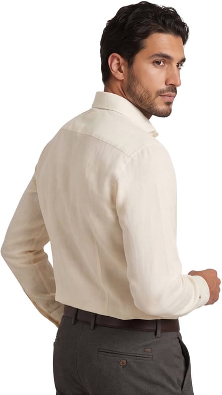 Ledub business overhemd creme