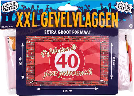 XXL Gevel vlag - 40 jaar getrouwd