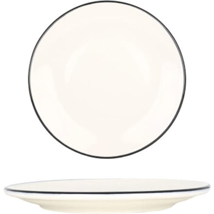 Bonna Dinerbord - Linea Black - Porselein - 25 cm - set van 6