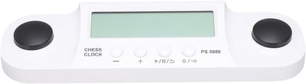 Digitale Schaakklok - Spel Timer - Toernooi Training - Draagbaar LCD Display - 27x8x4 cm - Wit