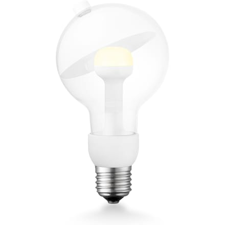 Design LED Lichtbron Move Me - Wit - G80 Sphere LED lamp - 8/8/13.7cm - Met verstelbare diffuser via magneet - geschikt voor E27 fitting - 3W 220lm 2700K - warm wit licht