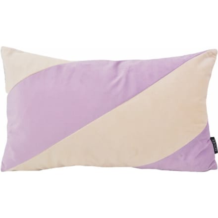 NOVÉE Sierkussen velvet swirl lila/crème | 30 x 50 cm | fluweel/polyester