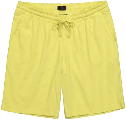 JP 1880 - Heren - Pyjamabroek loungewear shorts elastische band - Groengeel - Maat XL