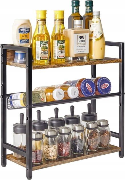 3-Laags Kruidenrek Keuken Organizer Houten Planken