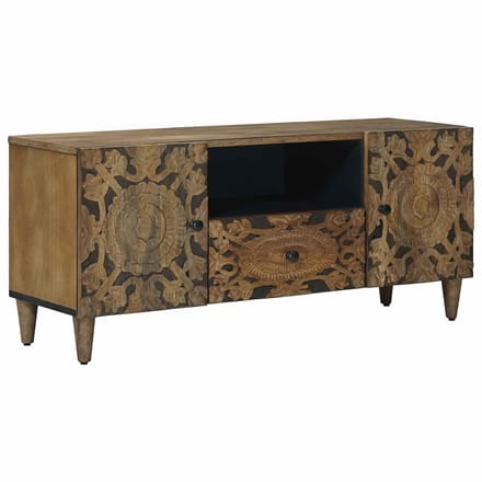 vidaXL - TV - Kast - Bruin - 105 - x - 33 - x - 46 - cm - Massief - Mango - Hout