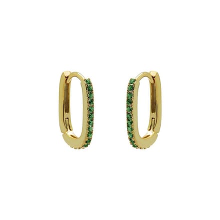 Karma Oorringen hoop ovaal goud Groen