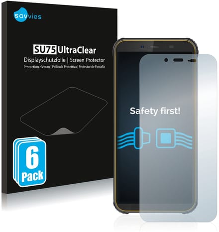 Savvies - Screenprotector voor Blackview BV5500 Pro - Folie Beschermfolie transparant 6 Stuks