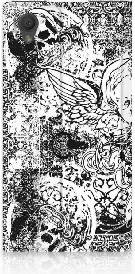 Mobiel BookCase Sony Xperia L1 Skulls Angel