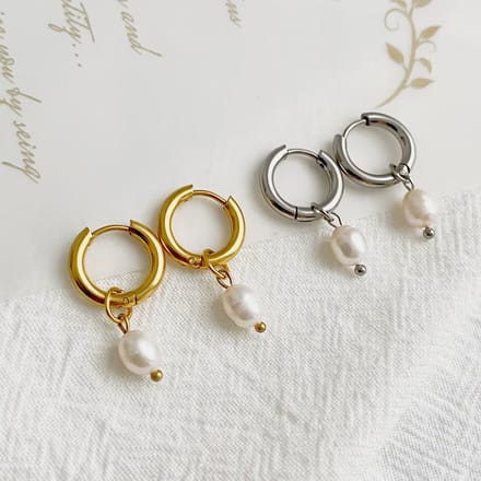 JewelGalerie- Oorbellen - Parel - Zilver