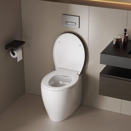 KUTAS WC-Bril - Lange O-Vorm - Duroplast - Soft Close - Quick-Release - Belastbaar tot 250 kg - Wit