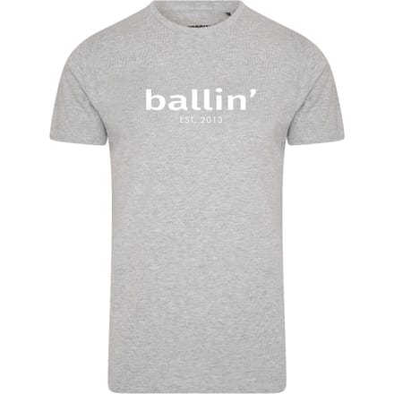 Ballin Est. 2013 - Heren Tee SS Tapered Fit Shirt - Grijs - Maat S