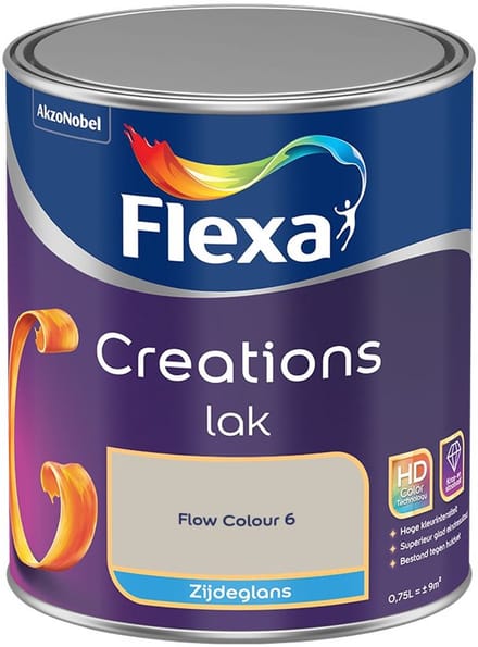 Flexa - Creations Lak Zijdeglans - Flow Colour 6 - Mengverf - 750 Ml