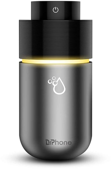 DrPhone EvoMist2 Luchtbevochtiger & Aroma Diffuser – 200ml – Nano Verneveling – Stille Werking <30dB – USB – LED Sfeerverlichting – Draagbaar – Zwart/Metaalgrijs