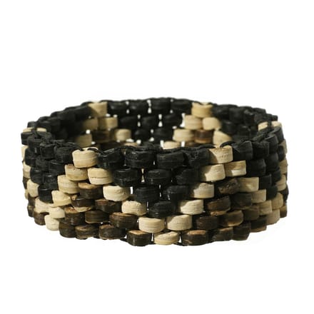 Nautic Reef - Armband – Zwart/Crème/Bruin