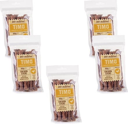 Timo Sticks 100 g - Hondensnacks - 5 x Kip
