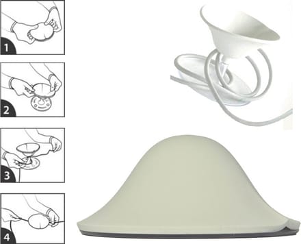 Snoerwinder - Cabel Kiss - Wit - Flexibel kunststof - Ø13 cm x H 5,5 cm