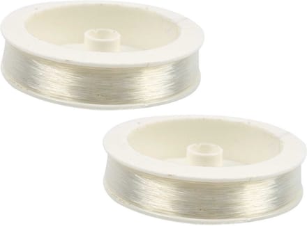 Nylon hobby draad - 2x - 0,4 mm x 100 meter - rijgdraad - transparant - sieraden maken