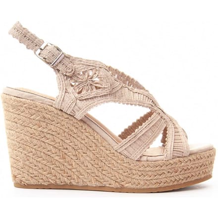 Sandale compensée en espadrille pour femme Montevita Spartsum10 89068 37 beige