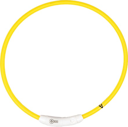 Duvoplus - Dierenkleding - Hond - Flash Light Ring Usb Silicon 45x1x1,5cm Geel - 1st