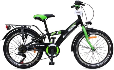 Kinderfiets Uniek 6S 20'' Zwart/Groen