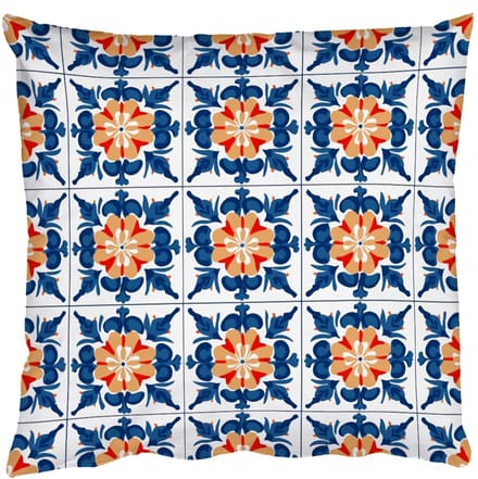 Sierkussens - Kussentjes Woonkamer - 60x60 cm - Traditioneel - Tegel - Oranje