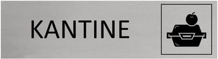 CombiCraft Aluminium Deurbordje "Kantine " 165x45mm met tape