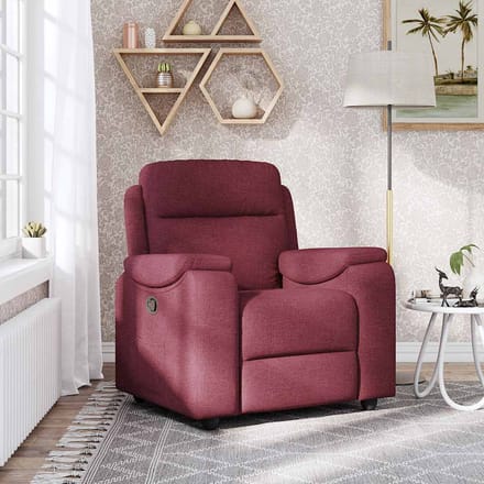 vidaXL - Fauteuil - verstelbaar - stof - wijnrood