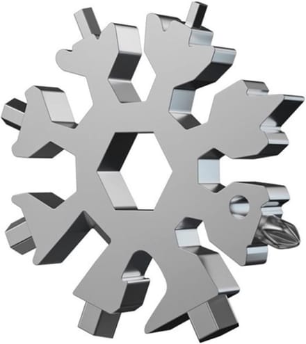 Sneeuwvlok Multitool - 18 In 1 Gereedschap - Buitenactiviteiten - Compact Ontwerp - 25 inch Doorsnede - Multicolor