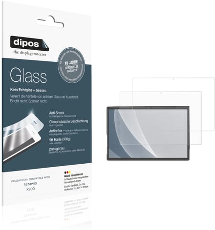 dipos – 2x Matte Pantserfolie geschikt voor fezawio X900 | 9H Screenprotector