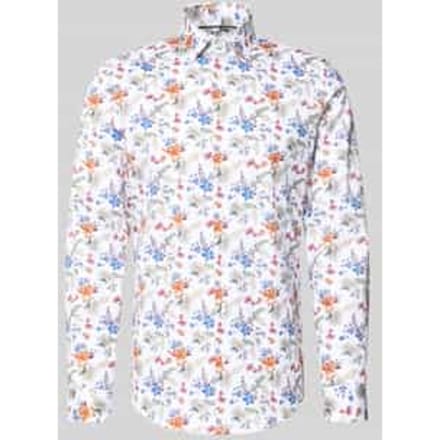 slim fit zakelijk hemd met kentkraag