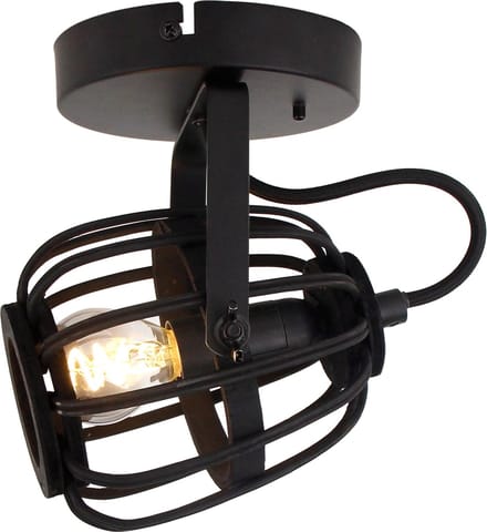 Chericoni Nature Trapeze Plafondspot - 1-lichts - Ø11 cm - Zwart