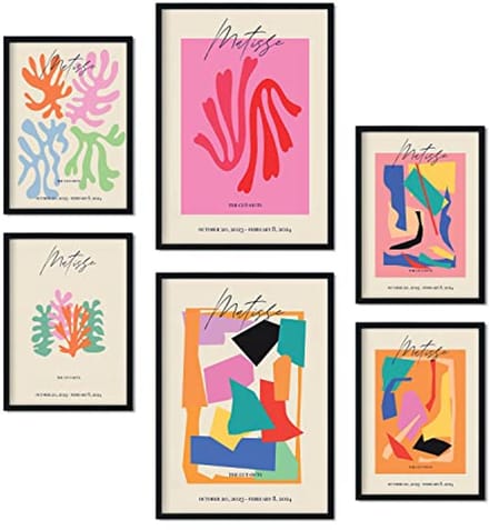 Set van 6 Esthetische Posters voor Interieurdecoratie - Collage Maten A3 en A4