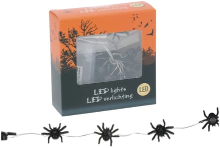 Halloween led lampjes Spinnetjes - 20 ledjes - halloween decoratie binnen - Op batterijen