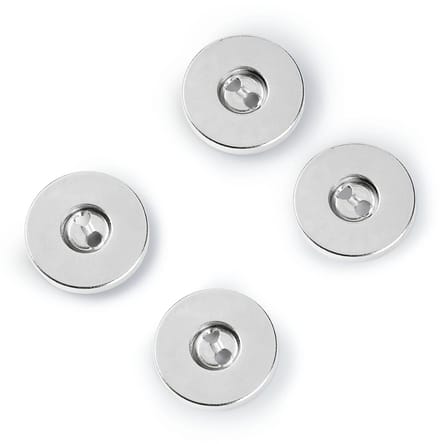 Magneetknopen aannaaibaar 19 mm zilverkleurig