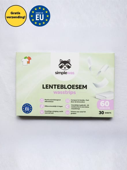 Simplewas - wasstrips - lentebloesem - 60 wasbeurten - geproduceerd in de EU