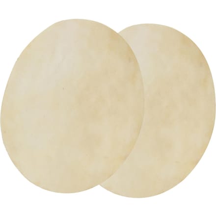 2 stuks Drumvel Schapenhuid Consistente Heldere Klank voor Afrikaanse Bongo Trommel (12,2 inch) beige