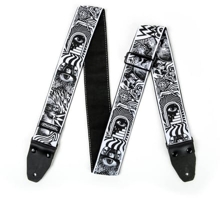 Dunlop ILD04 ILOVEDUST Skulls Black/White - Gitaarband
