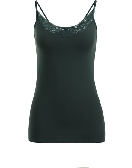 WE Fashion Dames singlet met kant