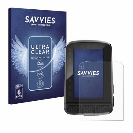 Savvies - Screenprotector voor Wahoo Elemnt Roam V2 GPS - Folie Beschermfolie transparant 6 Stuks