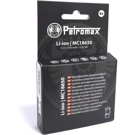 Petromax Oplaadbare LI-ION Batterijen 18650 3.6 V, 3450 MAH Pak Van 4, Batterijen