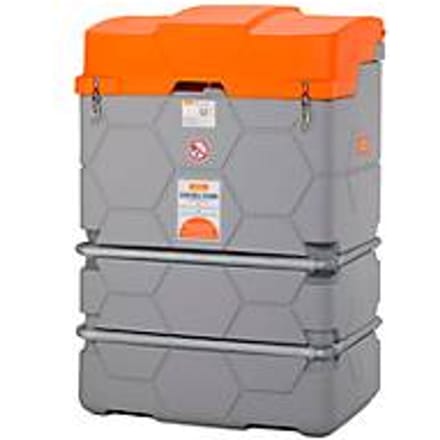 Dieseltank CEMO CUBE Outdoor Basic, 1000 l inhoud, scharnierend deksel, 230 V elektrische pomp, B 1200 x D 800 x H 1800 mm