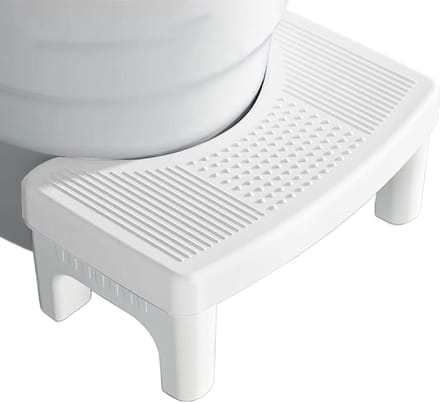 Toiletkruk - Voetenbank Kruk - Verbeterde Zithouding - Antislip Basis - 20 x 20 x 20 cm - Wit
