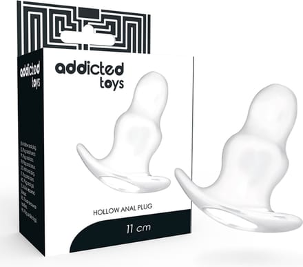 Addicted Toys - Butt Plug - Medium Holle Tunnel Buttplug - Doorzichtig - 11cm