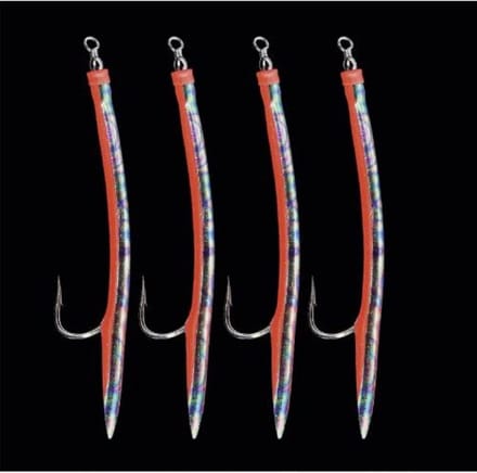Gummimack rood hologram Haakmaat 8/0 15cm